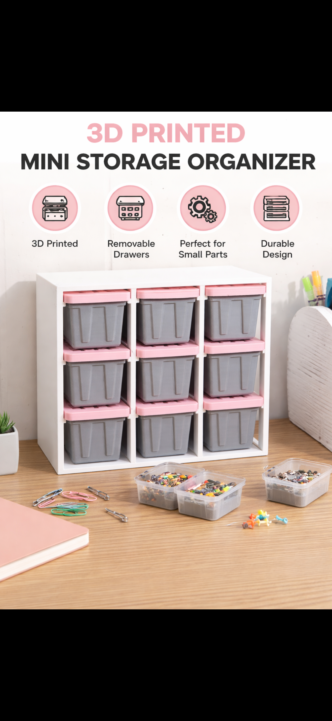 3D Printed Totes with Rack