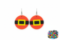 3D Printed Santa Belt Earrings